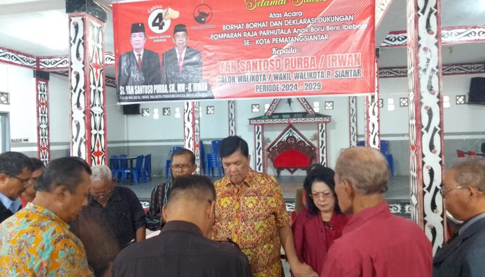 Hadiri Acara Borhat-Borhat dan Deklarasi Dukungan, Pomparan Raja Parhutala Doakan Yan Santoso Purba Menang di Pilkada 27 November
