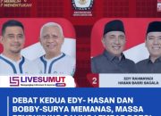 Debat Kedua Edy-Hasan dan Bobby-Surya Memanas, Massa Pendukung Kedua Calon Saling Lempar Botol