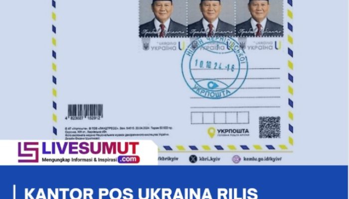 Kantor Pos Ukraina Rilis Perangko Bergambar Prabowo Subianto