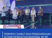 Pemprov Sumut Raih Penghargaan di Hari Kesehatan Nasional ke-60