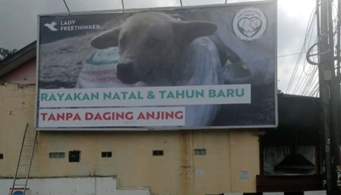 Viral! Kampanye “Perayaan Natal dan Tahun Baru Tanpa Daging Anjing” di Medan Curi Perhatian Publik