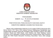 KPU Kabupaten Humbang Hasundutan Tetapkan Hasil Pemilihan Bupati dan Wakil Bupati 2024