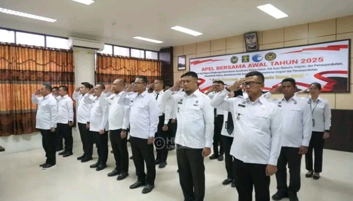 Lapas Narkotika Langkat Mantapkan Langkah Menuju Indonesia Emas 2045 melalui Apel Awal Tahun 2025