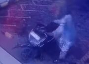 Aksi Berani Maling Gasak Motor di Depan Minimarket, Korban Syok dan Warga Resah