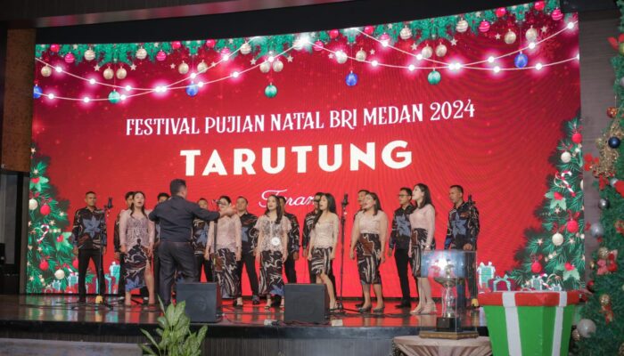 Semangat Kebersamaan, BRI Cabang Tarutung Hadir di Natal Regional Office Medan