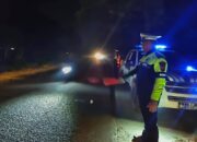 Satlantas Polres Simalungun Lakukan Patroli Blue Light untuk Cegah Balap Liar dan Kejahatan Jalanan