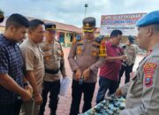 Pengecekan Senpi Dinas di Polres Taput: 40 Personel Operasional Diperiksa