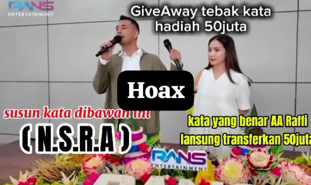 HOAKS! Kuis Tebak Kata RANS Entertainment Berhadiah Rp 50 Juta, Modus Penipuan Baru?