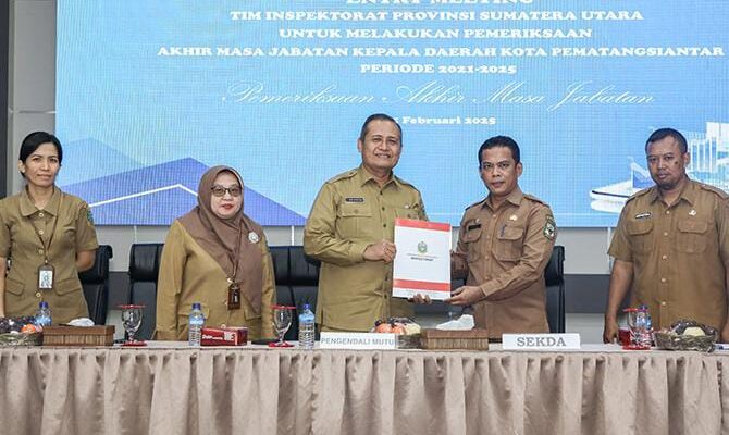 Inspektorat Sumut Gelar Entry Meeting Pemeriksaan Akhir Masa Jabatan Wali Kota Pematangsiantar