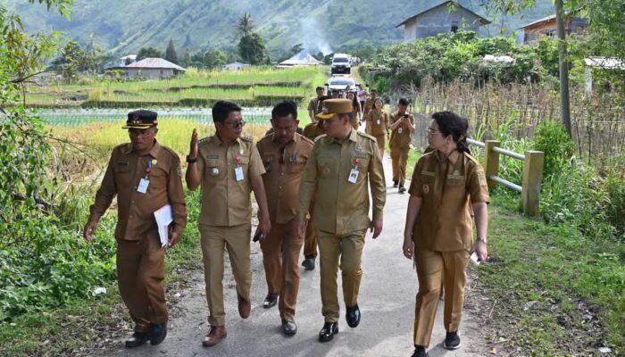 Bupati dan Wakil Bupati Humbahas Tinjau Longsor di Desa Tipang, Instruksikan Penanganan Cepat