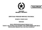 Presiden Prabowo Terbitkan Keppres Nomor 6 Tahun 2025, Ini Biaya Haji 1446 H