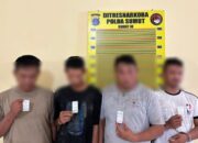Empat Pengedar Narkoba Dibekuk Ditres Narkoba Polda Sumut di Wilayah Tanjung Balai, Bos Besar Masih Diburu