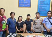 Digerebek di Warung Tuak, Dua Pengedar Sabu dan Ganja Ditangkap Polsek Bangun