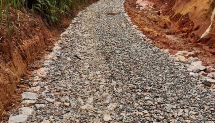 Jalan Telford Dana Desa Najumambe Taput Diduga Asal Jadi, LSM LIDIK Sumut: Berisiko Membahayakan Pengguna Jalan!