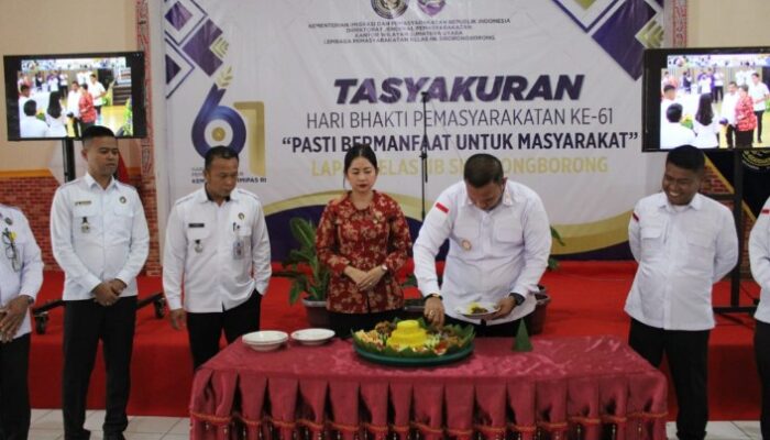 Lapas Siborongborong Gelar Tasyakuran Khidmat Peringati Hari Bakti Pemasyarakatan ke-61