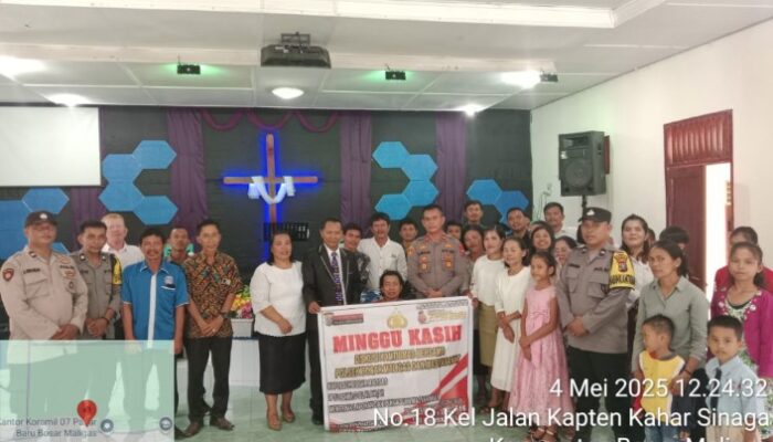 Minggu Kasih, Polsek Bosar Maligas Bangun Silaturahmi dan Jaga Kamtibmas di Gereja