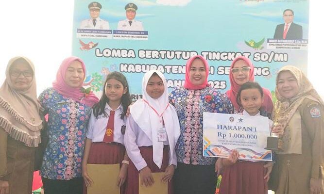 Felicia Marbun dari SDN 101788 Raih Juara Harapan I di Lomba Bertutur Deli Serdang 2025