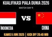 Ini Prediksi Timnas Indonesia vs China Kualifikasi Piala Dunia, 5 Juni 2025