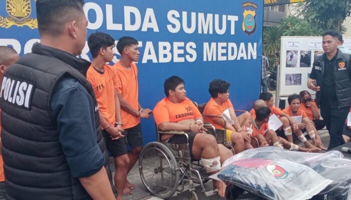 Satreskrim Polrestabes Medan Tembak 7 Residivis Jambret dan Curanmor, 25 Motor Diamankan
