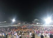 61 Grup Drumband dan Marching Band Pelajar Semarakkan HUT ke-18 Padang Lawas