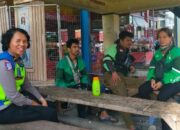 Driver Gojek Siantar Dapat Penyuluhan Tertib Berlalu Lintas dan Call Center 100 dari Sat Lantas