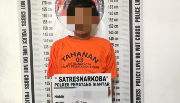 Polisi Tangkap Warga Siantar Barat, Temukan 14 Paket Sabu di Belakang Rumahnya