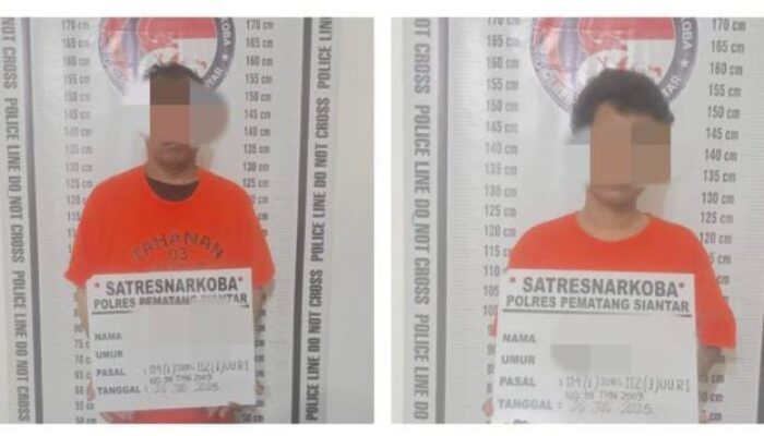 Dua Pria Diciduk Satres Narkoba Polres Siantar, Tertangkap Bawa 3 Paket Sabu