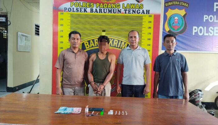 Polsek Barumun Tengah Grebek Pengedar Sabu di Pondok Tukang, Bandar Sudah Lebih Dulu Diciduk