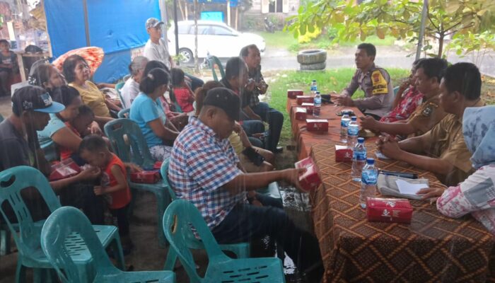 Drainase Gang Arihta Segera Direhab, Polsek Siantar Selatan Hadiri Sosialisasi Warga
