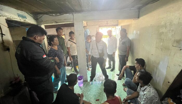 Lorong 7 dan Jalan Nagur Pematangsiantar Digerebek, Enam Pria Positif Narkoba Diamankan