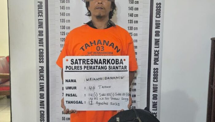 Berkendara Sambil Bawa Ganja, Pria 40 Tahun Ditangkap Polres Pematangsiantar