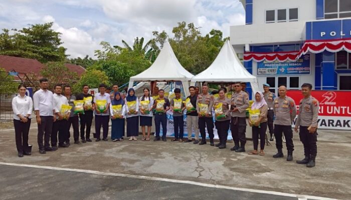 Polres Sergai Gelar GPM, 1,5 Ton Beras SPHP Terjual di Hari Pertama