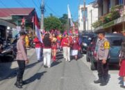 Pawai Marching Band SMP RK Bintang Timur Warnai HUT RI ke-80 di Pematangsiantar