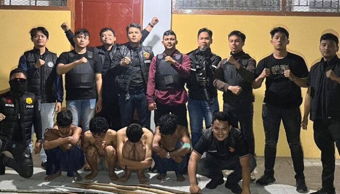 Tawuran Nyaris Pecah di Simpang Rambung Merah Siantar, Polisi Amankan 4 Remaja