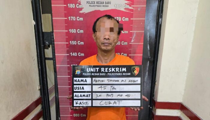 Korban Bangun HP dan Jam Tangan Hilang, Polisi Gerak Cepat Bekuk Pencuri di Medan Petisah