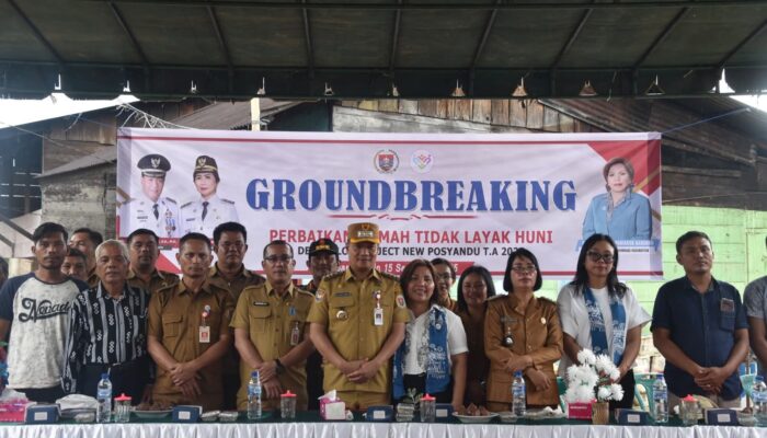 Bupati Humbahas Hadiri Groundbreaking Peningkatan Rumah Swadaya dan New Posyandu di Desa Simbara
