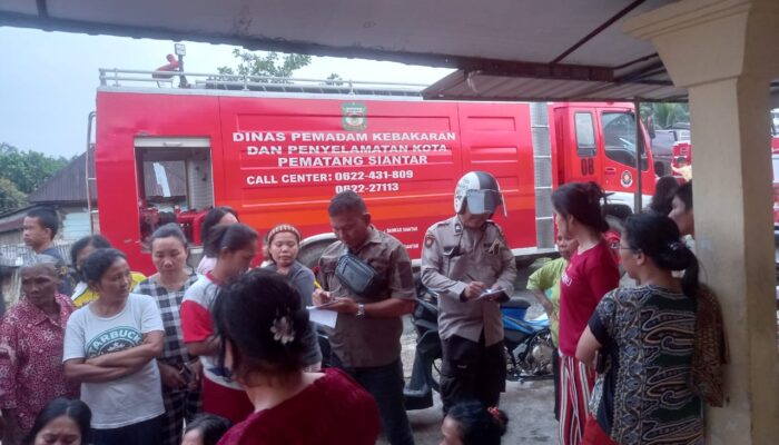 Kebakaran Rumah Warga di Siantar Simarimbun, Polisi Cek TKP: Diduga Korsleting