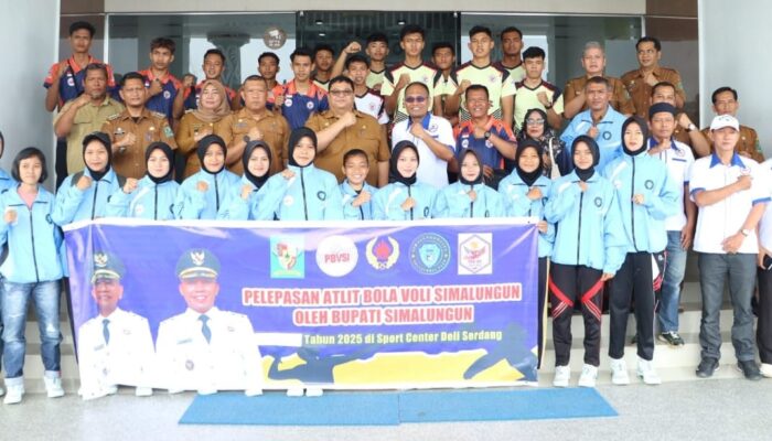Pemkab Simalungun Resmi Lepas Tim Voli Putra-Putri ke Kejurprov Sumut 2025