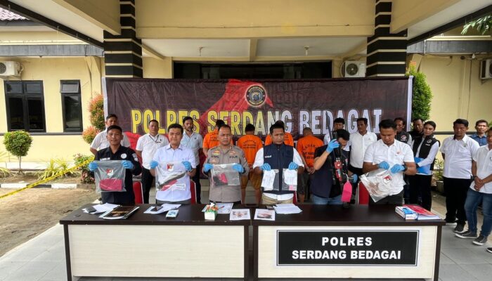 Polres Sergai Ungkap Sindikat Penganiayaan, Senjata Api Ilegal, dan Narkoba: Tersangka Ditangkap di Pintu Tol Perbaungan dan Hotel