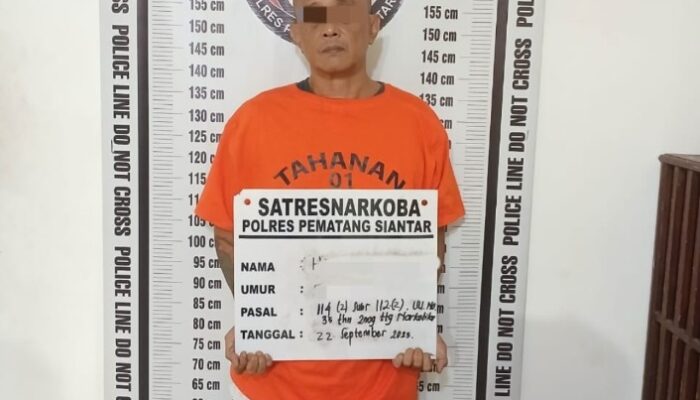 Polisi Gerebek Pria di Hotel Nadia Siantar, Amankan 22,94 Gram Sabu dan Alat Isap