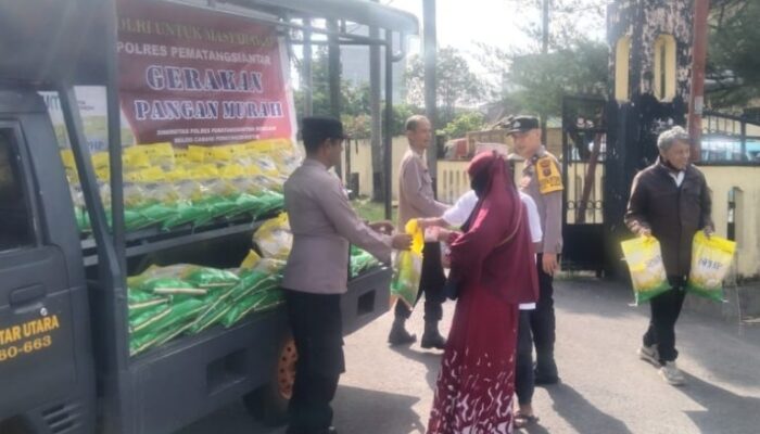 GPM Polsek Siantar Utara: 150 Zak Beras Ludes Diserbu Warga