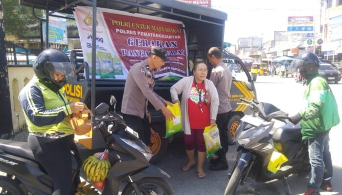 Warga Serbu Polsek Siantar Utara! 500 Kg Beras Murah Ludes dalam Sekejap