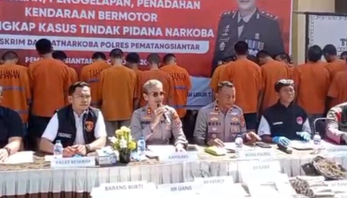 8 Bulan Kepemimpinan AKBP Sah Udur Sitinjak, Polres Pematangsiantar Bongkar 103 Kasus Narkoba dan 9 Kasus Curanmor