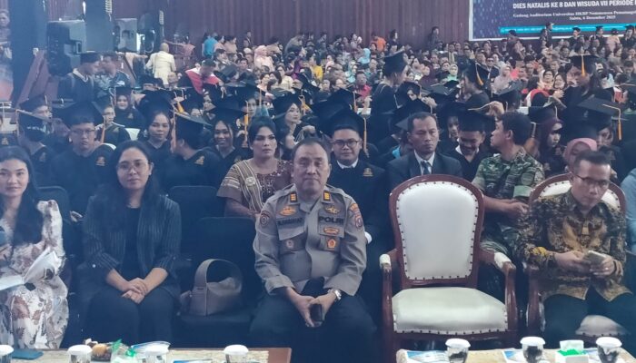 Polres Pematangsiantar Hadiri Dies Natalis ke-8 UHKBPNP, Wisuda Berlangsung Khidmat dan Meriah
