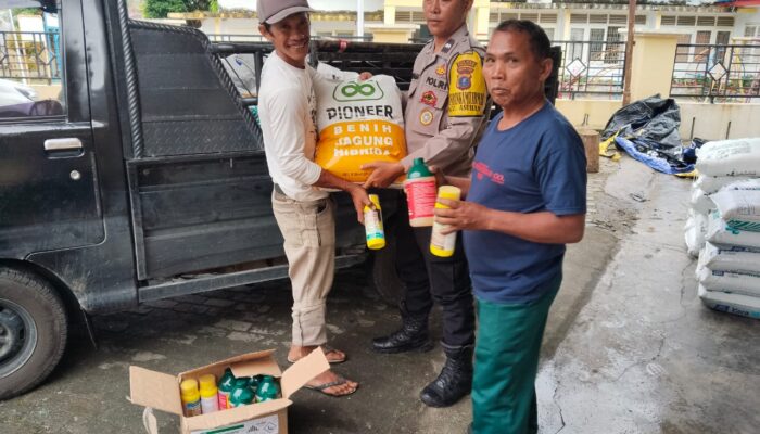 Polsek Siantar Timur Salurkan Bantuan Pertanian, Dukung Ketahanan Pangan dan Sejahterakan Petani