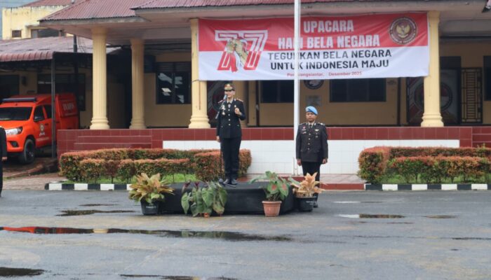 Kapolres Pematangsiantar Pimpin Upacara Bela Negara ke 77