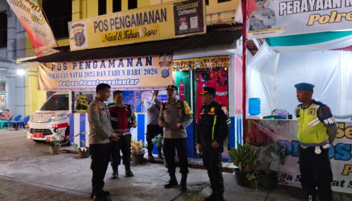 Wakapolres Pematangsiantar Tinjau Langsung Pos Pam Nataru, Pastikan Pengamanan Berjalan Optimal