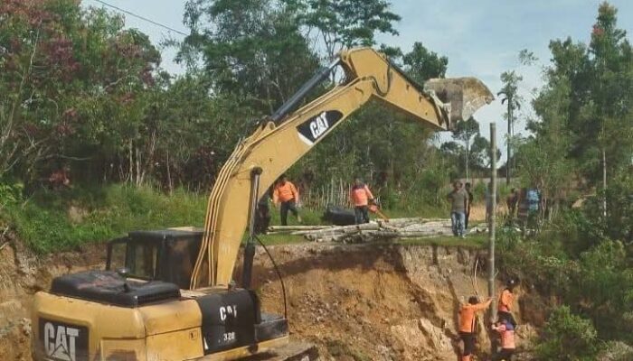 Akses Jalan Pulih, BPBD Humbang Hasundutan Tuntaskan Penanganan Longsor di Janji Nagodang