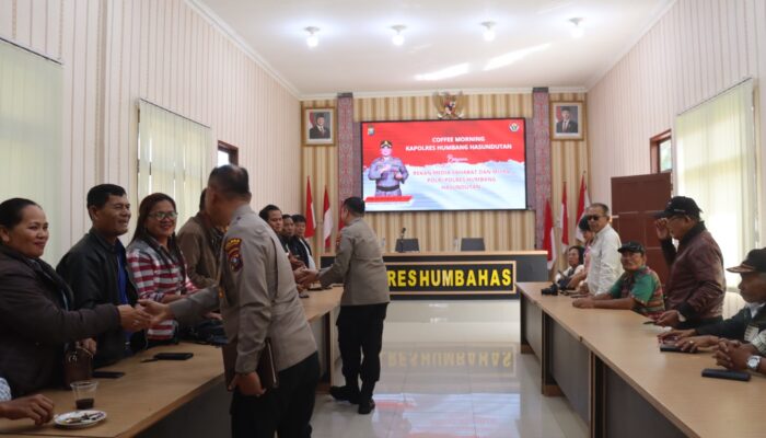 Kapolres Baru Humbahas Rangkul Insan Pers Lewat Coffee Morning, Perkuat Sinergi Polri–Media