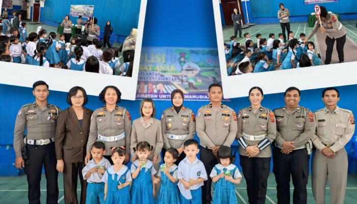 Polisi Sahabat Anak, Sat Lantas Polres Pematangsiantar Tanamkan Kesadaran Berlalu Lintas Sejak Dini